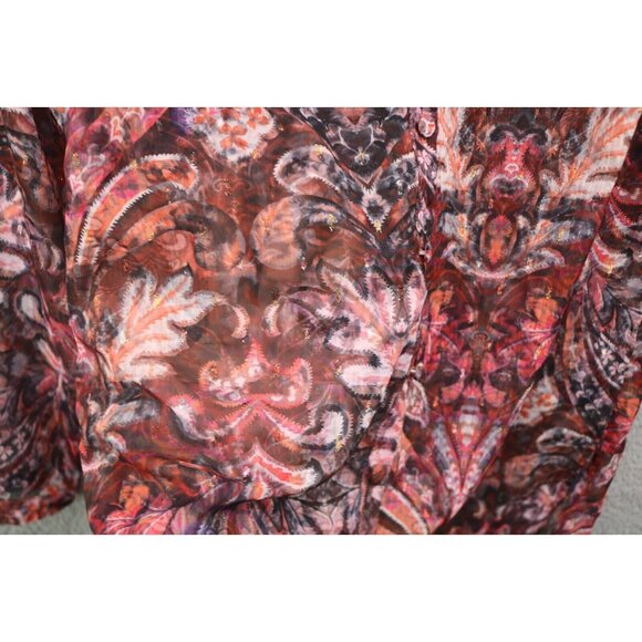 Soft Surroundings Sheer Metallic Button Up Tunic Top-Size XS - Picture 5 of 10